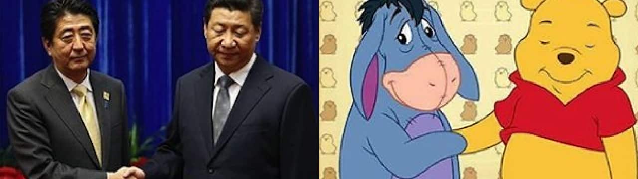 Shinzo Abe and Xi Jinping; Eeyore and Pooh