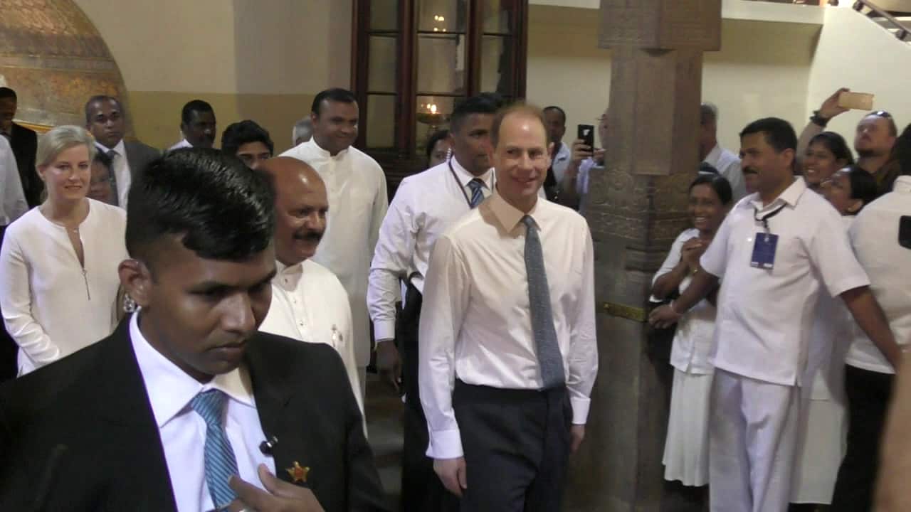 Prince Edward and Countess of Wessex Visited in Kandy Sri Dalada Maligawa 