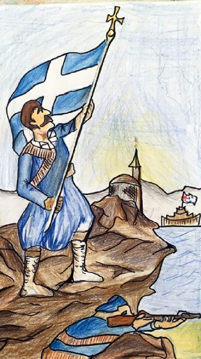 One of the entries of CYANZ's 2019 National Art Competition to commemorate the Battle of Crete. 