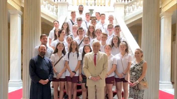 With the President of the Hellenic Republic, Prokopis Pavlopoulos. 