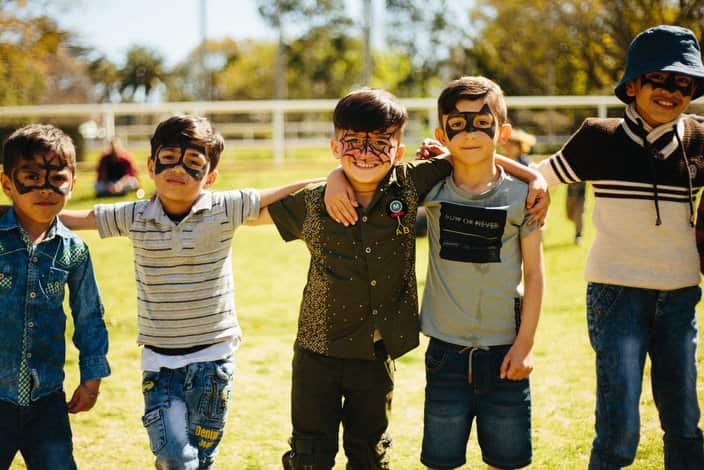 Refugee children at You Belong picnic