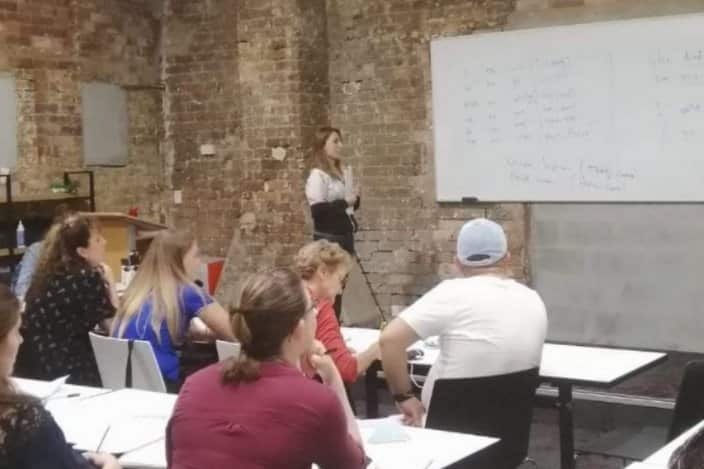 Sorgul Maho teaching Kurdish