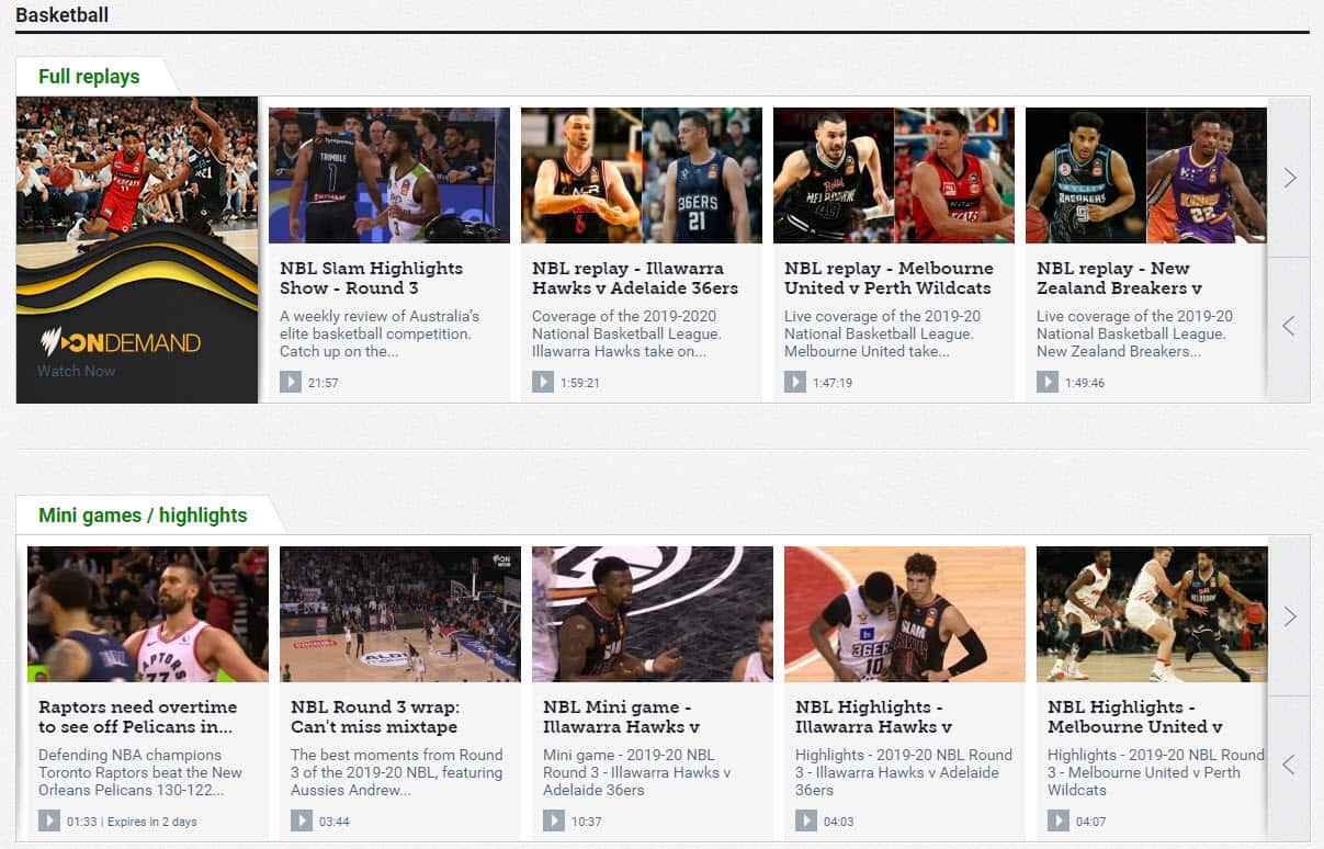 SBS Sport Mini games