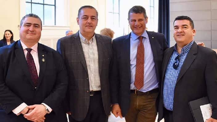L: Lee Tarlamis, Antonios Tsourdalakis, Steve Bracks, John Pandazopoulos. 