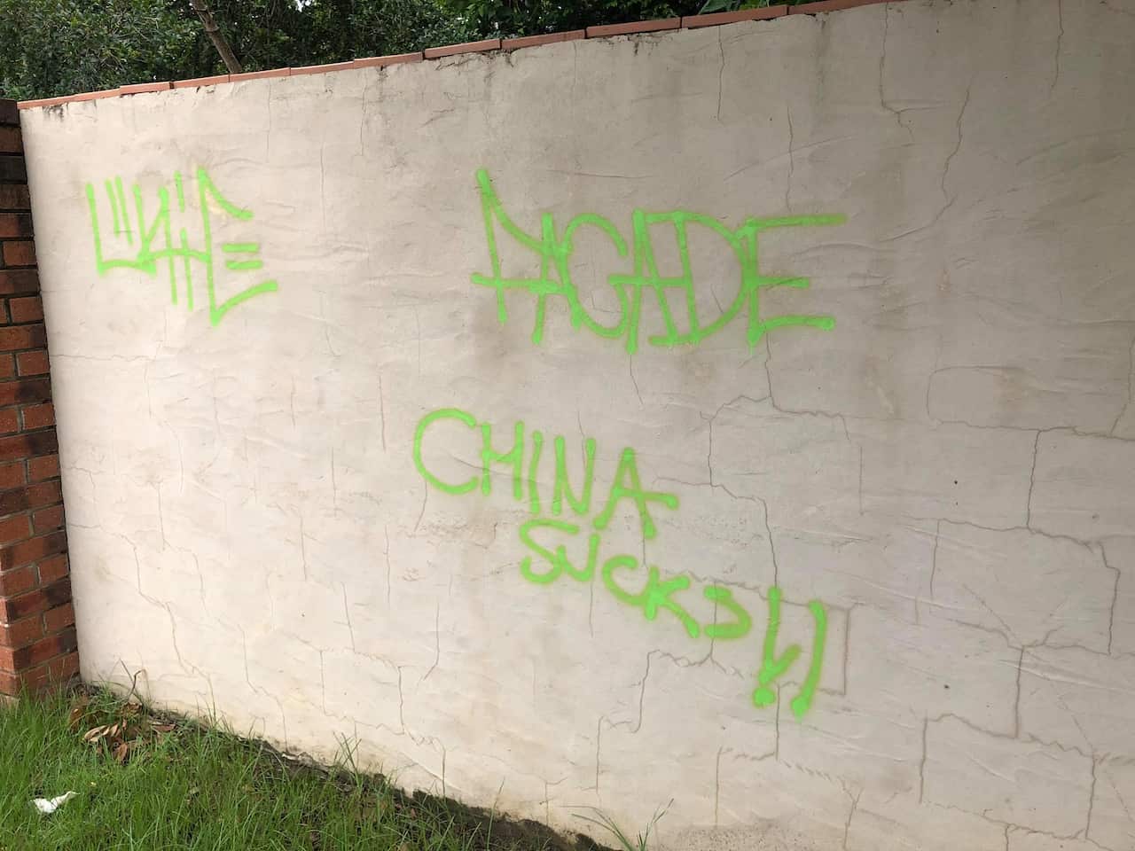 Offensive graffiti was made on Australia Day.