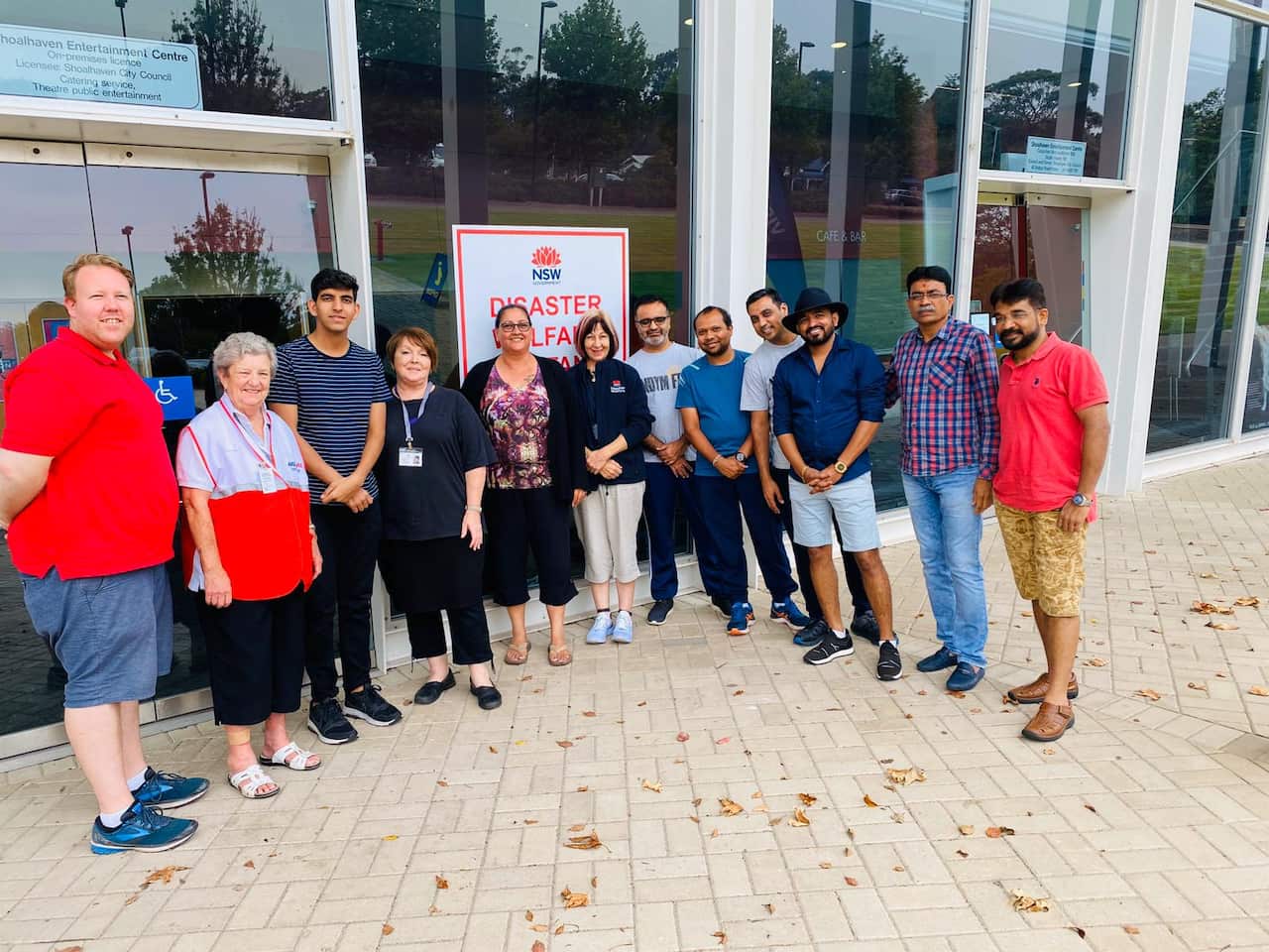 Volunteers helping people affected in recent bushfires in Lake Conjola town in NSW.