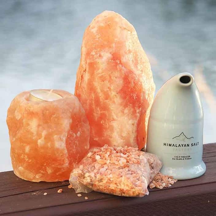 Himalayan salt is sold in the form of lamps, slabs and bricks in Australia.