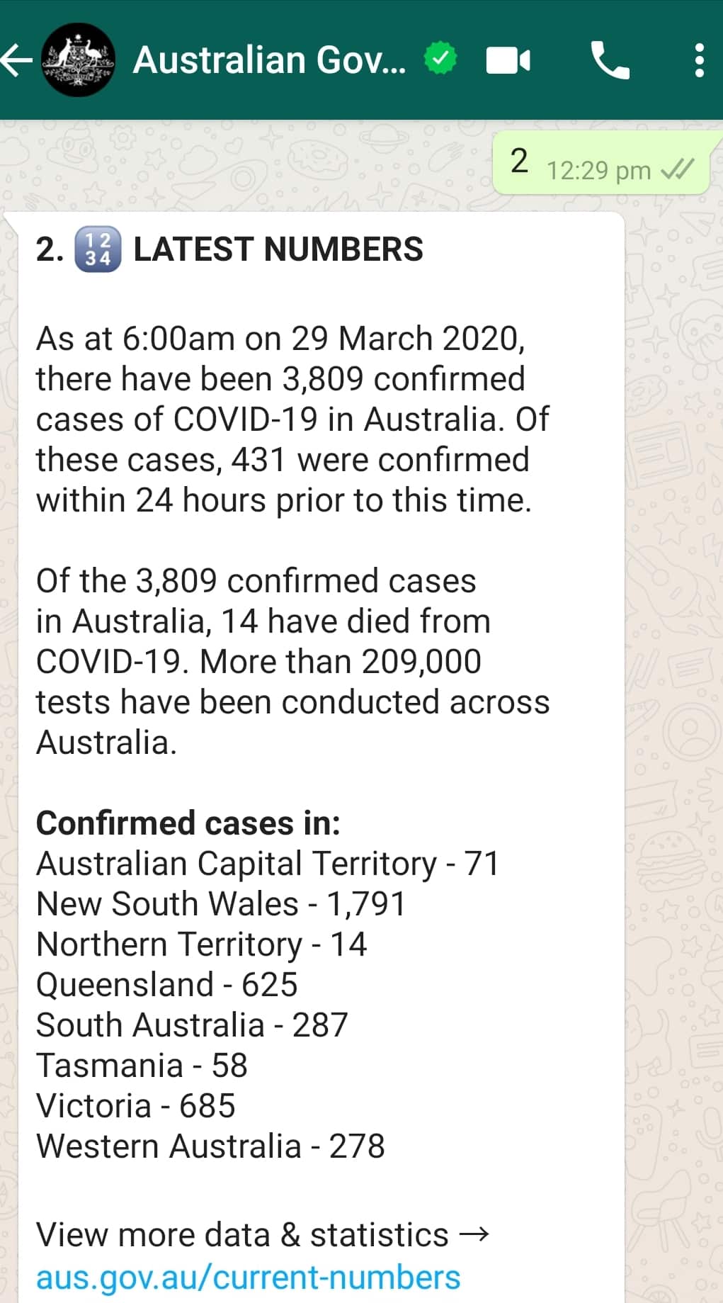 Australian government starts WhatsApp service 