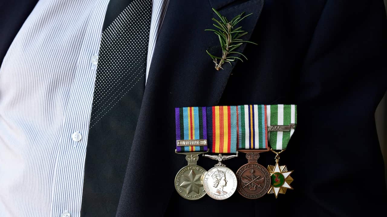 Harbord Diggers RSL member & Vietnam veteran Peter Rawling celebrate Anzac Day at Harbord Diggers, Freshwater, Sydney, Thursday, April 25, 2019. 
