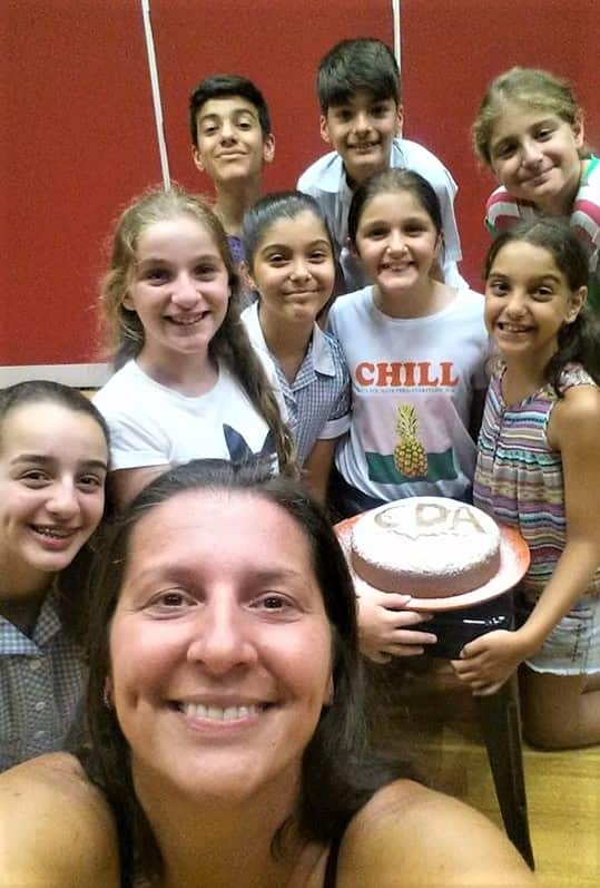 Students of the Creative Drama & Arts Centre, of Meblourne's Greek Community, with theatre educator  Katerina Poutachidou. 