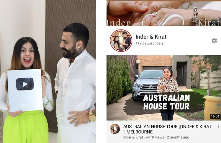 Inder and Kirat were excited to receive a silver badge from YouTube after they had 100,000 subscribers.