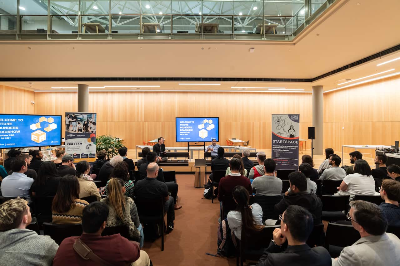 1.	The audience at the Future Founders Melbourne CBD Roadshow on 10 May 2021