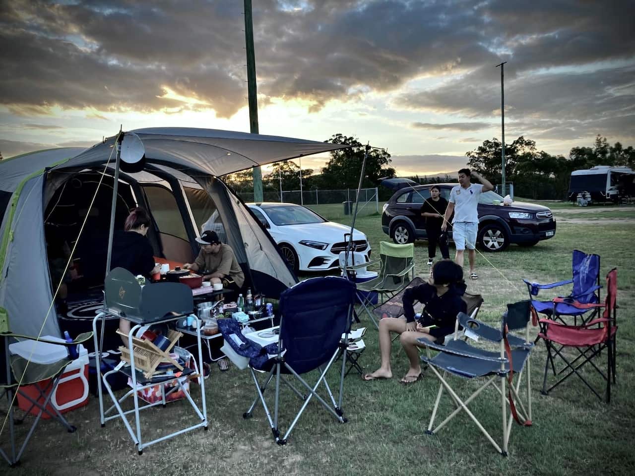 Adam set up his tent