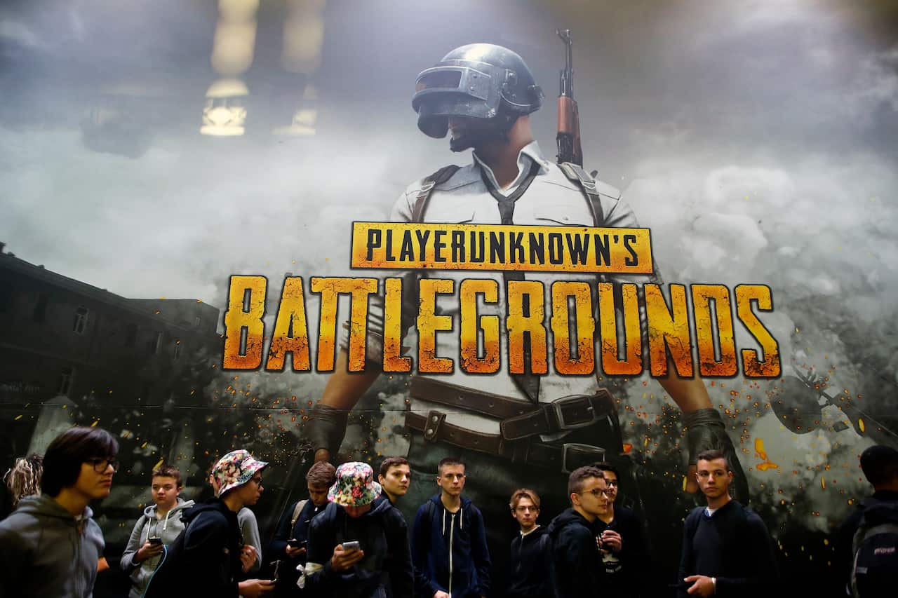 Visitors queue to play the video game 'PlayerUnknown's Battlegrounds' (PUBG) developed and published by PUBG Corporation in Paris, France.