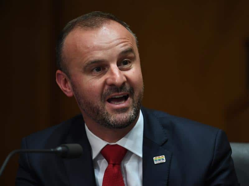 File image of ACT Chief Minister Andrew Barr