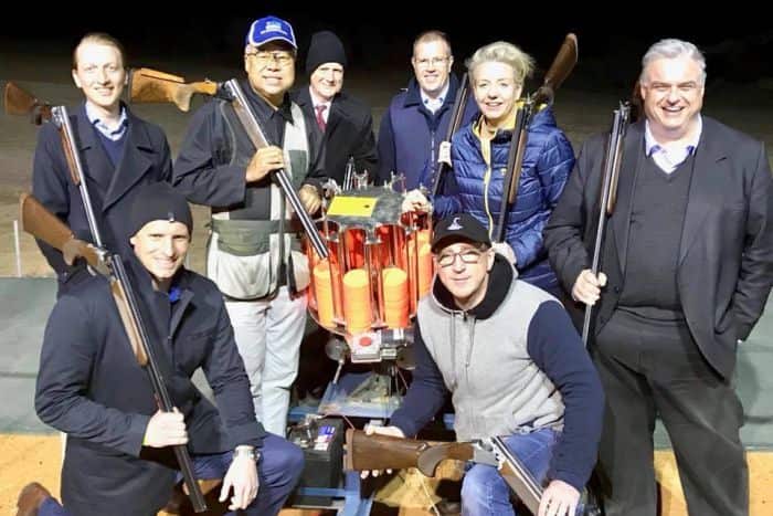 Members of the Parliamentary Friends of Shooting at an event in 2018. 
