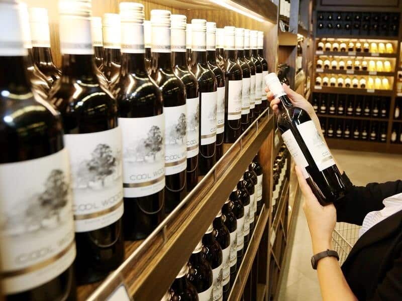 Bottled wine imported from Australia for sale in China