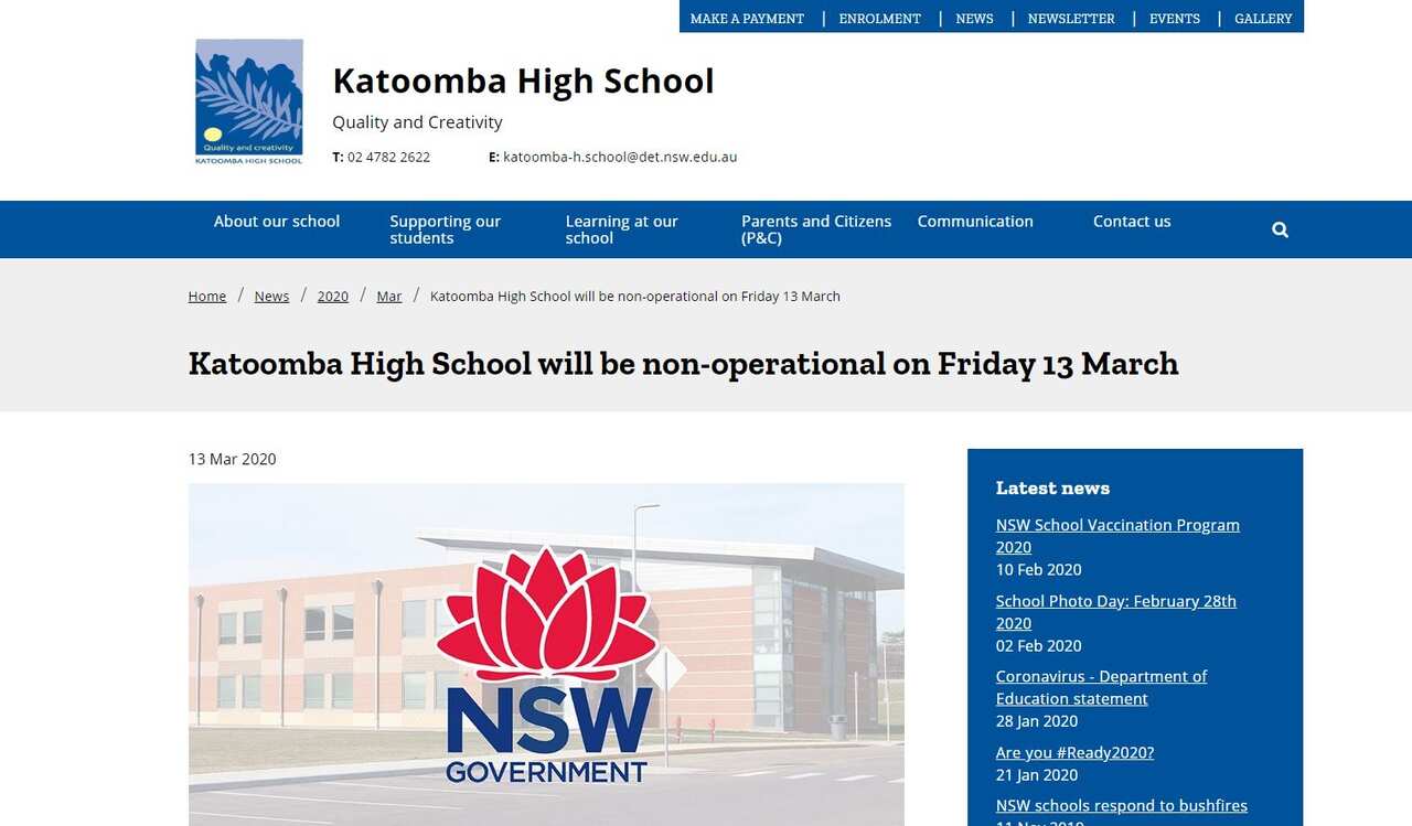 Katoomba High School website