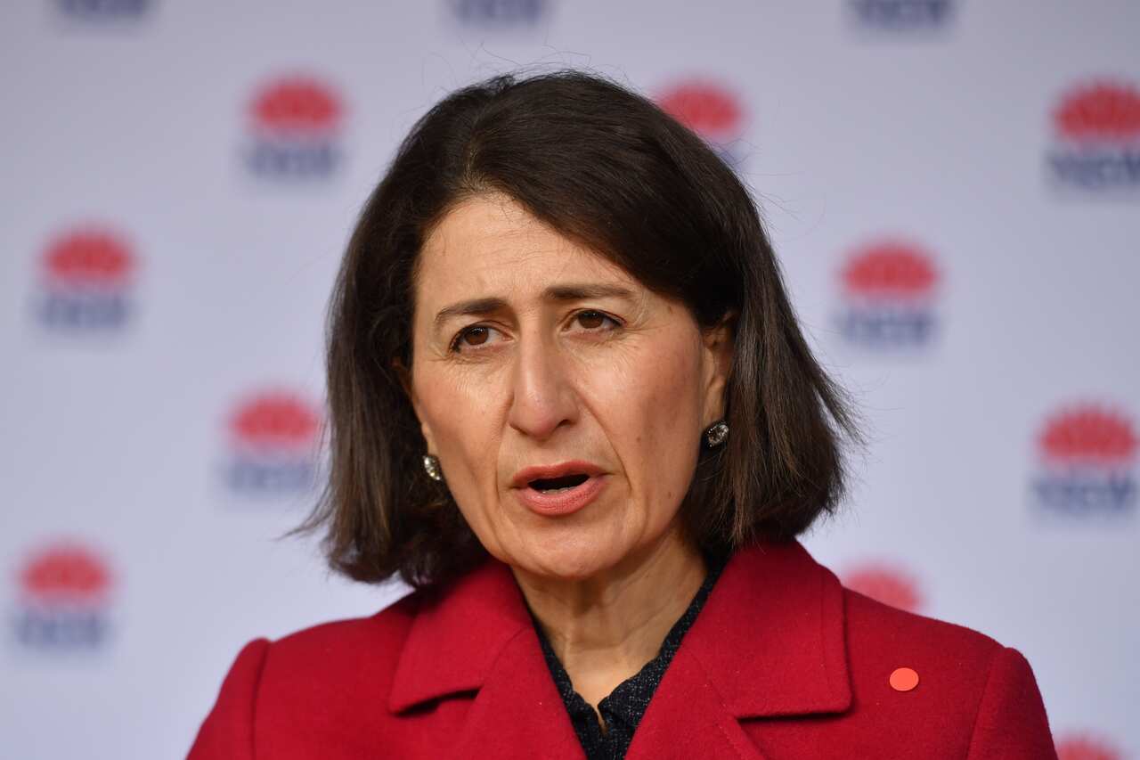NSW Premier Gladys Berejiklian at a press conference.