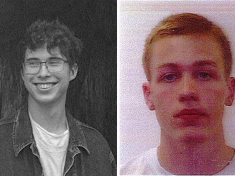 French tourist Erwan Ferrieux (left), and British tourist Hugo Palmer