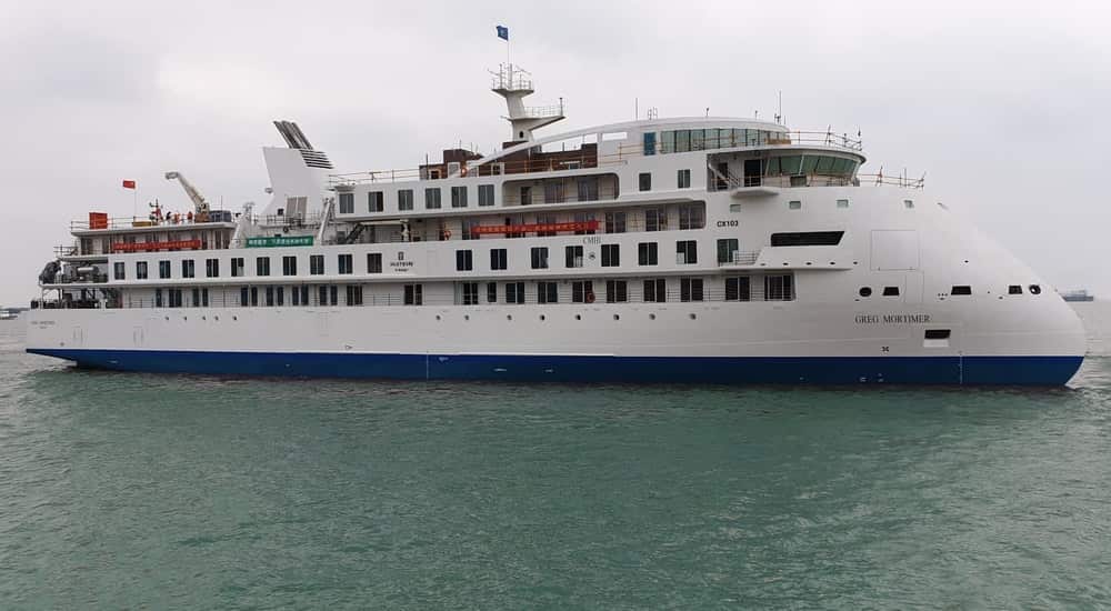 The MV Greg Mortimer. 