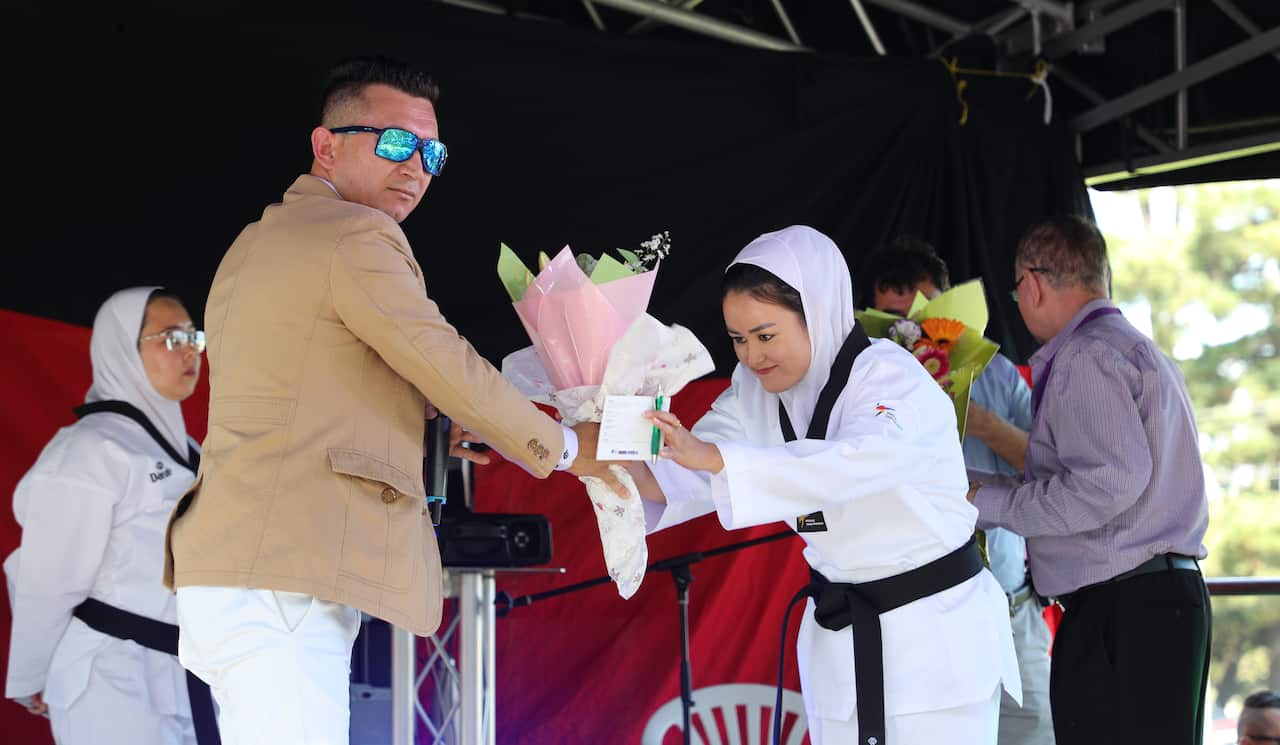 برگزارکنندگان مراسم از این تکواندوکاران تقدیر کردند.