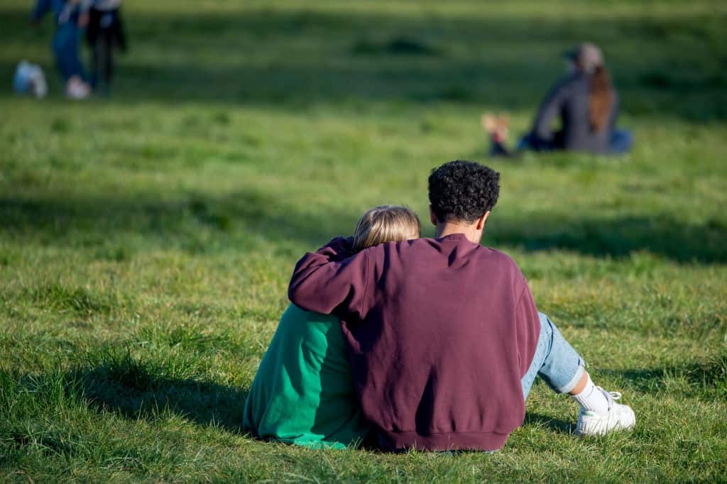Members of the public in a park during the coronavirus pandemic