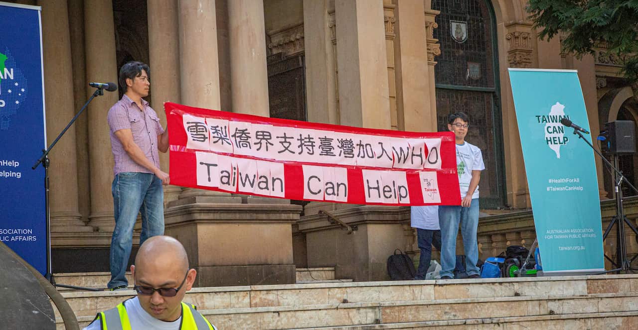Taiwanese-Australian communities held rallies to call for including Taiwan in the next WHA