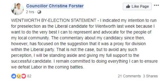 Christine Forster FB