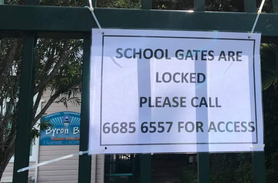 The school was locked down after the stabbing.