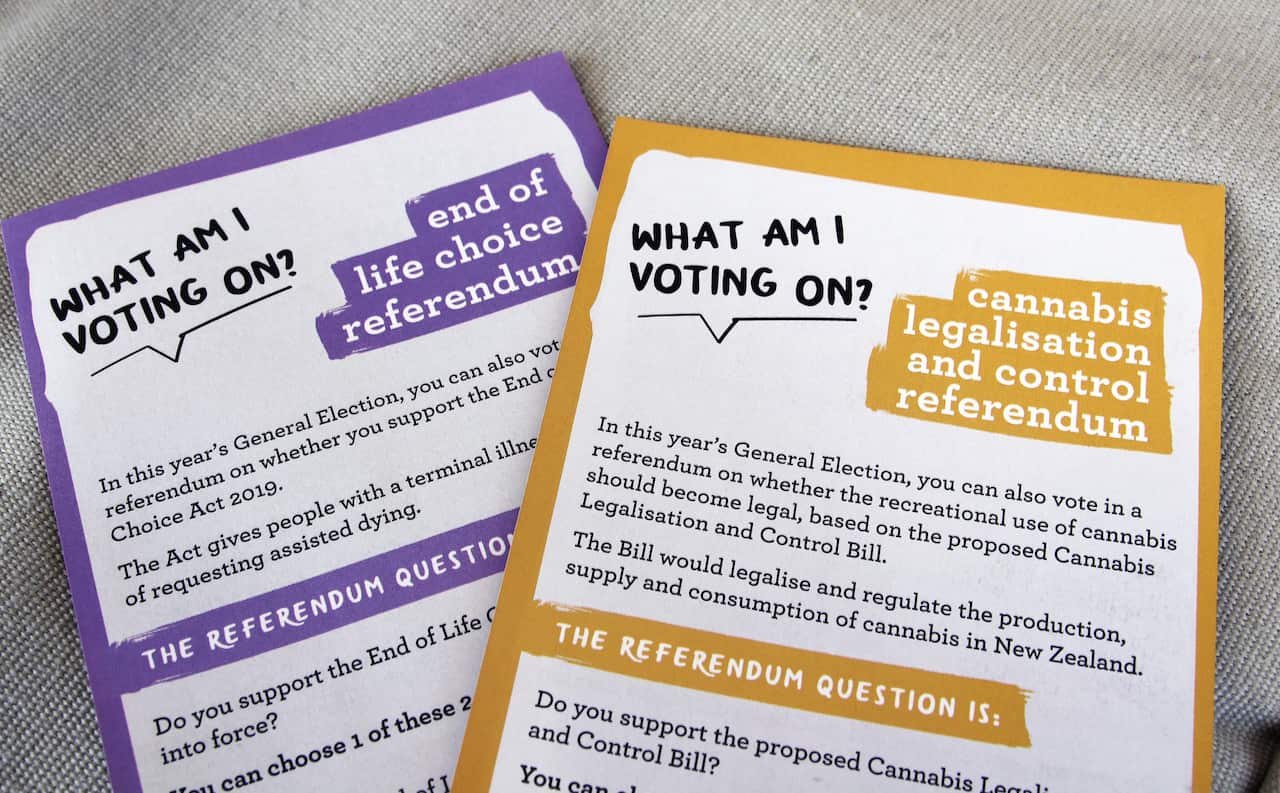 New Zealand Electoral Commission information on the end of life choice and cannabis legalisation and control referendums.