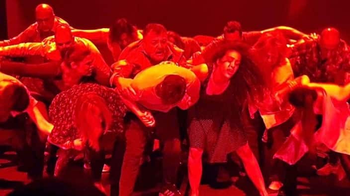 Στιγμιότυπο από την τελευταία παράσταση ΠΕΡΣΠΕΚΤΙΒ του Στάθη Γράψα που δόθηκε στην Μελβούρνη τον Απρίλιο και τον Μάιο. 