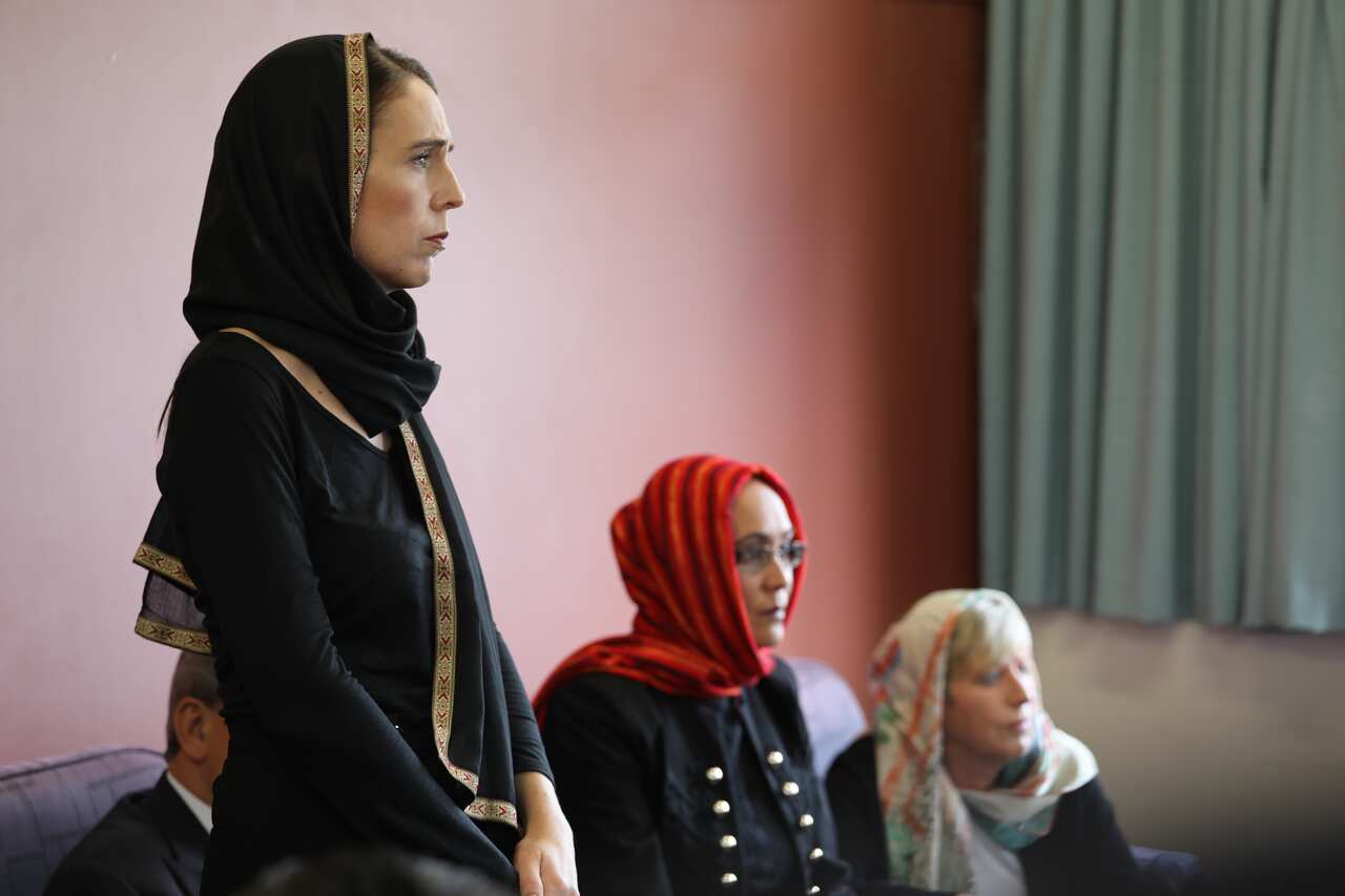 New Zealand Prime Minister Jacinda Ardern meets with members of the Muslim community in the wake of the mass shooting at the two Christchurch mosques.