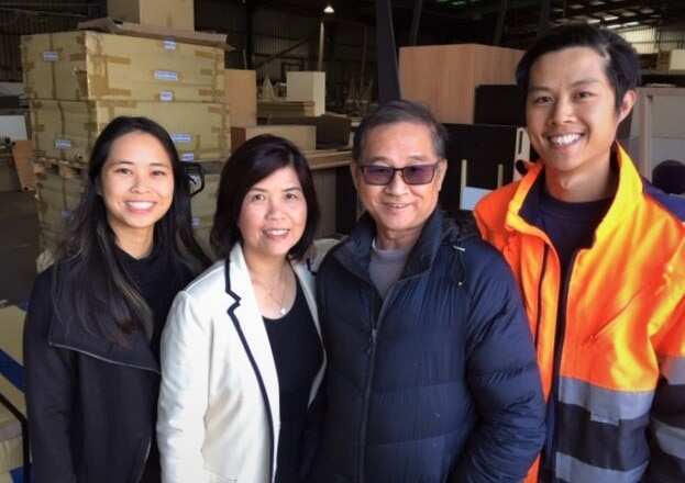 Bill Ngo with his wife Trinh, daughter Jess and son Daniel. 