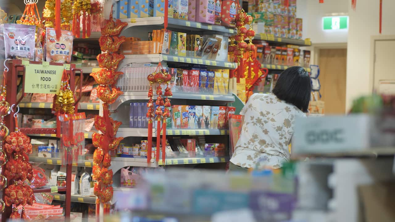 Customer is shopping at an Asian supermarket in Sydney.