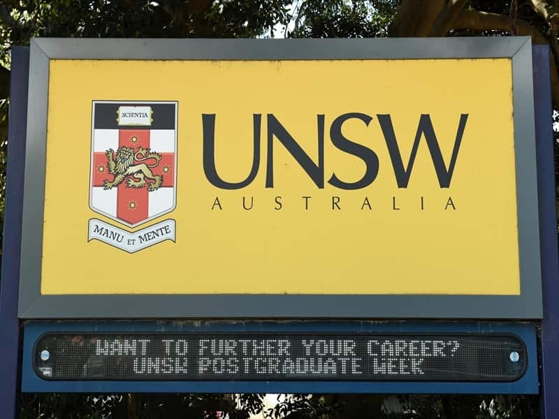 The signage of the University of NSW