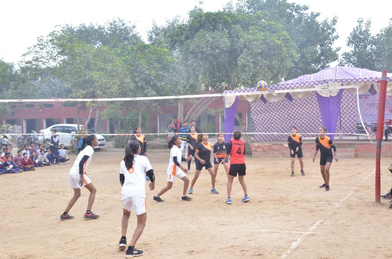 Sub-District level volleyball match at Government senior secondary school, Kadipur, Gurugram