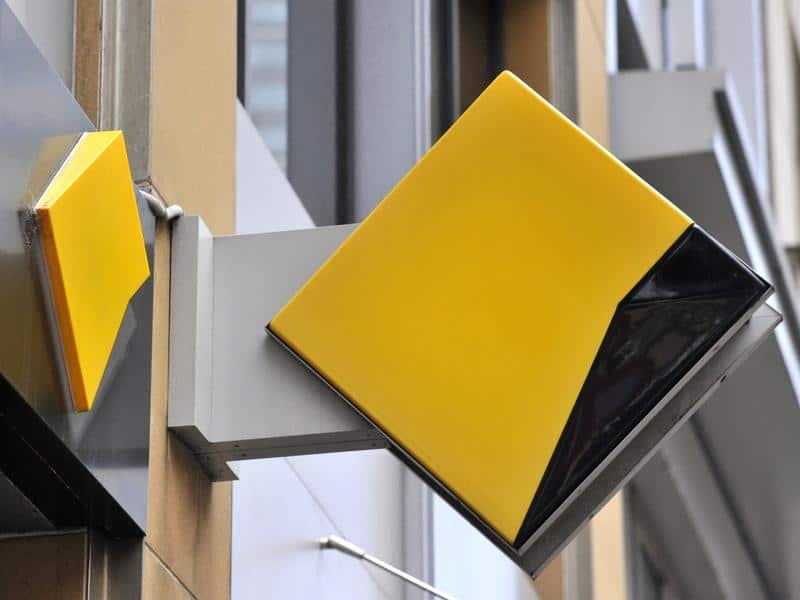 Commonwealth Bank of Australia (CBA) bank signage