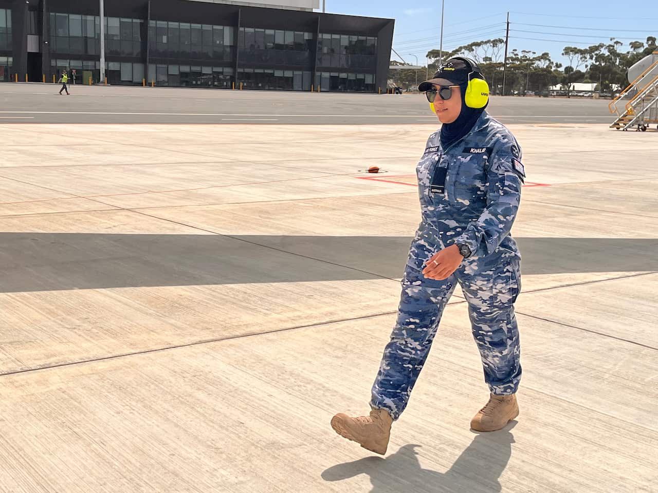 Flying Officer Ayah Khalid says she's always in awe of the RAAF fleet