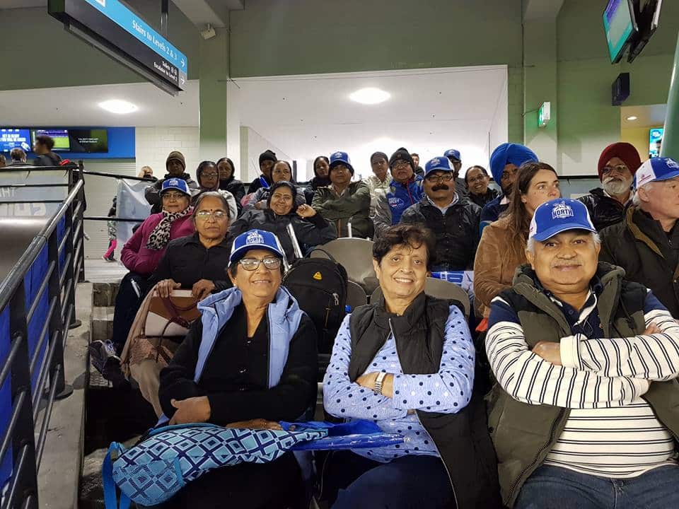 Senior citizens enjoyed the AFL match
