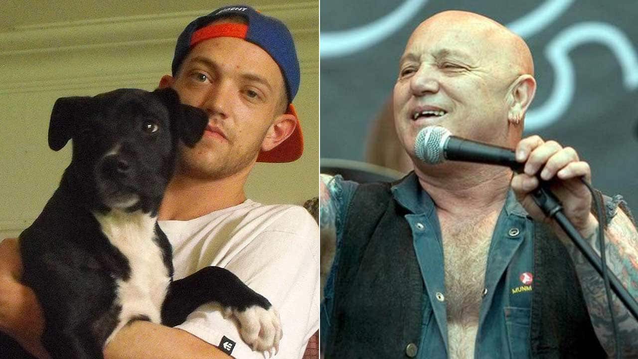 Liam Anderson, left, the son of Rose Tattoo lead singer Angry Anderson has been killed in an assault in Sydney.