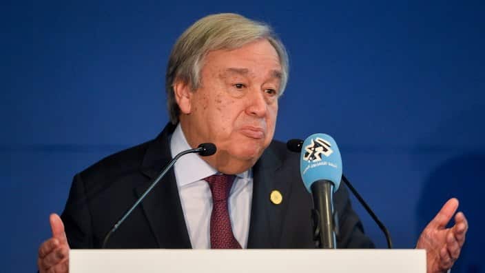 UN secretary general Antonio Guterres ... not impressed 