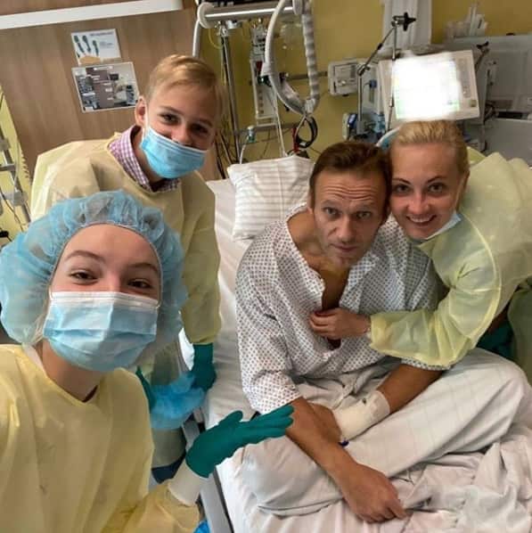 Alexei Navalny has spoken out for the first time since his suspected poisoning last month.