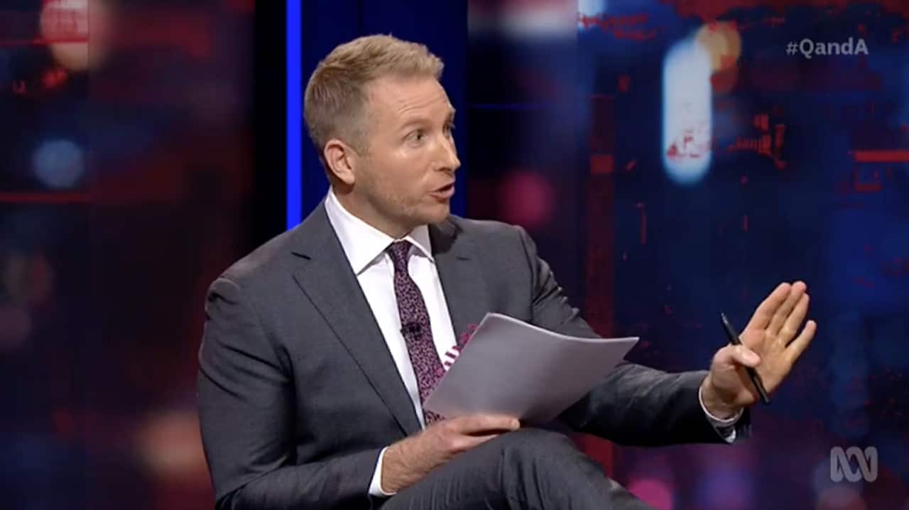 Host Hamish Macdonald told Mr McCormack “you’re drawing a link that I’m not sure is substantiated in fact”.