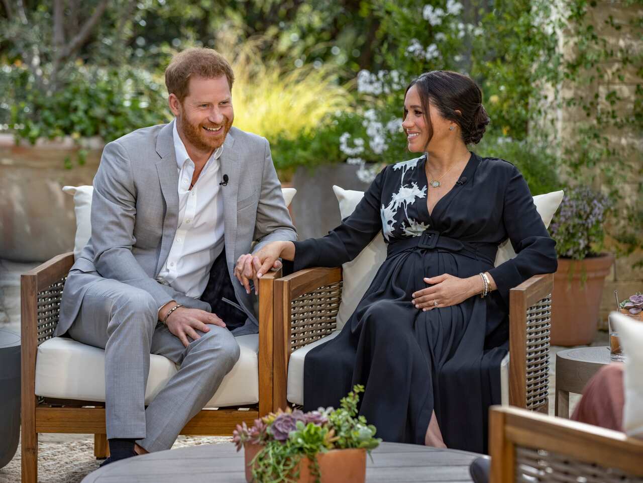 Prince Harry, left, and Meghan, Duchess of Sussex.