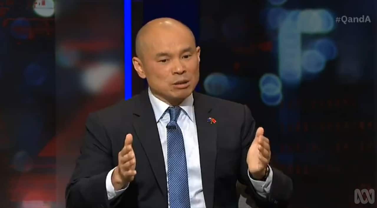 Deputy Head of Mission at the Chinese Embassy, Wang Xining, on Q&A.