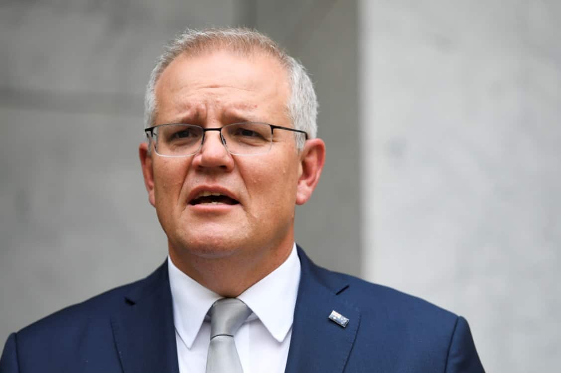 Prime Minister Scott Morrison during a press conference.