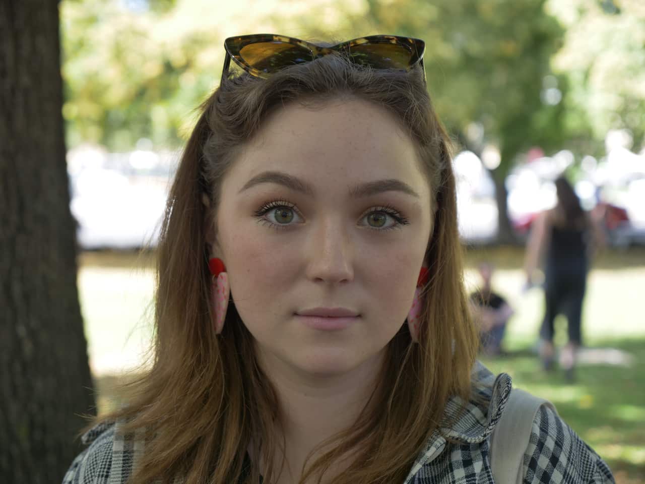 Hobart rally attendee Eliza Coombes. 