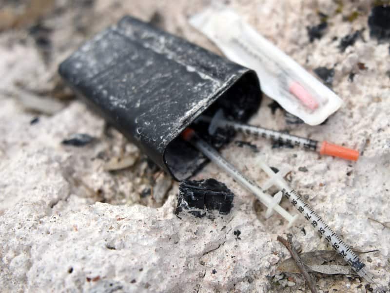 Used syringes are seen in the NSW outback