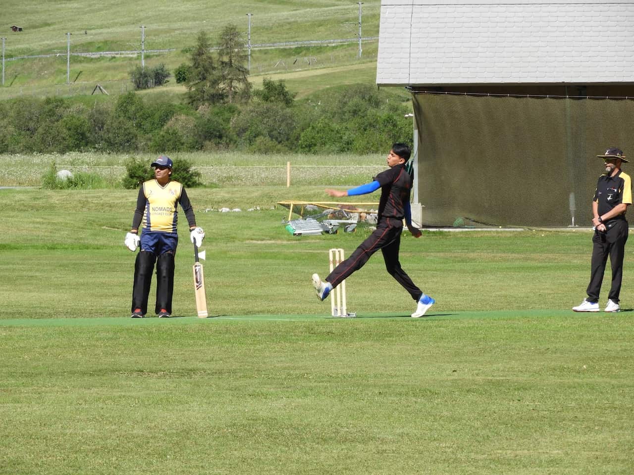 Switzerland cricket team in action